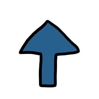 a blue arrow pointing upwards.